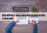 国内区块链公司做公链的那家强[国内区块链公链有哪些]